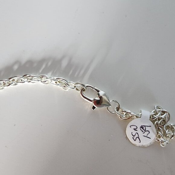 *HP* NWT Emerald Green Goldstone & Sterling Silver Necklace - Picture 3 of 4